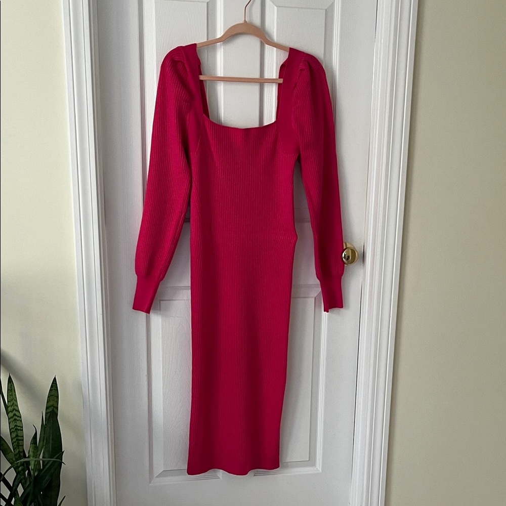 Hot Pink House of Harlow 1960 Sexy Sweater Dress